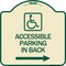 Signmission Accessible Parking on Right Arrow W/ Graphic Heavy-Gauge Aluminum Sign, 18" x 18", TG-1818-24355 A-DES-TG-1818-24355 - alternate 1